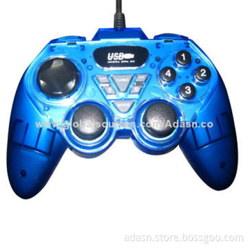 Wired PC USB Game Controller Joypad, Fashionable, Various Colors are Available, with Double Shock